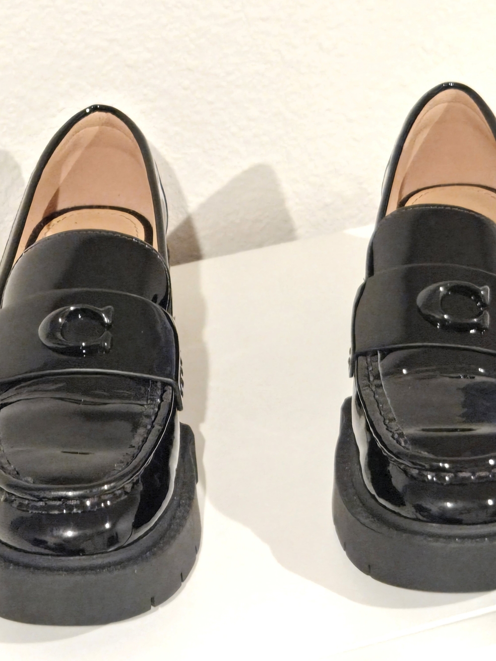Coach Leah Loafer CM752 Black Patent Size 5.5